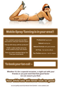 A5 Mobile Spray Tanning Leaflets - white/ brown
