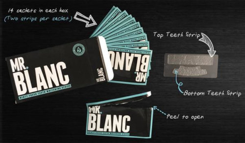 Mr Blanc Teeth Whitening Strips - 2 week supply (14 strips)