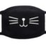 Katoenen wasbaar zwart gezichtsmaker - kitten design